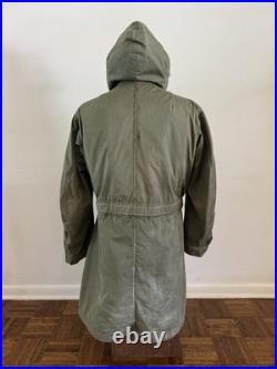 1950s Vtg M-1947 USAF Overcoat Parka with Frieze Liner sz Medium 50s Hood Military