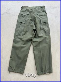 1950s Vtg US Army M-1951 Cargo Field Pants Regular Small W 31 L 30 Sateen OD 50s