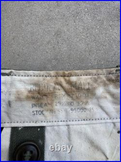 1950s Vtg US Army M-1951 Cargo Field Pants Regular Small W 31 L 30 Sateen OD 50s