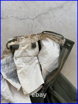 1950s Vtg US Army M-1951 Cargo Field Pants Regular Small W 31 L 30 Sateen OD 50s
