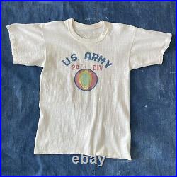 1950s hand painted Korean War U. S. Army 24th division t-shirt