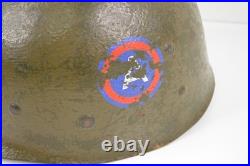 1951 1952 Capac M-1 Helmet Liner with Inner Webbing Korean War Third Army Insignia