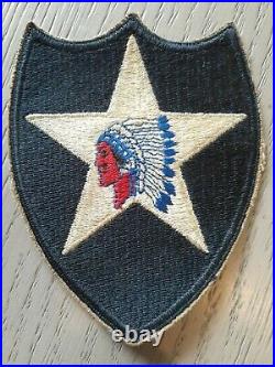 1951 KOREAN WAR Army 2nd Infantry Division Patch, PFC Dick Hein written on back