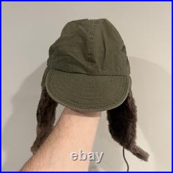 1951 Korean War US Army MQ-1 Field Pile Cap Named Zimmerman Alpaca Size 7