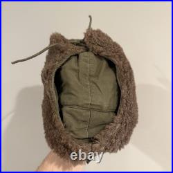 1951 Korean War US Army MQ-1 Field Pile Cap Named Zimmerman Alpaca Size 7