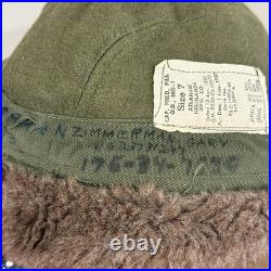 1951 Korean War US Army MQ-1 Field Pile Cap Named Zimmerman Alpaca Size 7