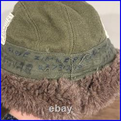 1951 Korean War US Army MQ-1 Field Pile Cap Named Zimmerman Alpaca Size 7