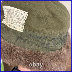 1951 Korean War US Army MQ-1 Field Pile Cap Named Zimmerman Alpaca Size 7
