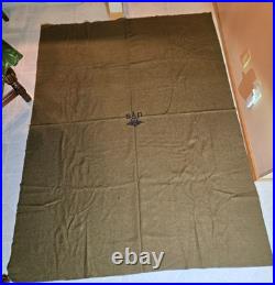 1951 U. S. Army Medical Wool Blanket Korean War Faribault Mill Olive Drab