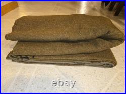 1951 U. S. Army Medical Wool Blanket Korean War Faribault Mill Olive Drab