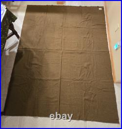 1951 U. S. Army Medical Wool Blanket Korean War Faribault Mill Olive Drab