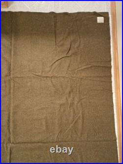 1951 U. S. Army Medical Wool Blanket Korean War Faribault Mill Olive Drab