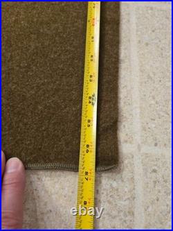 1951 U. S. Army Medical Wool Blanket Korean War Faribault Mill Olive Drab