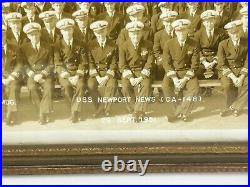 1951 USS Newport CA-148 Framed Crew Panoramic Photo