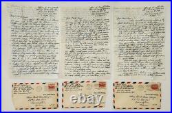 1951 antique COL D KINZIE japan APO FEC korean war LETTER LOT map torrington ct
