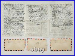 1951 antique COL D KINZIE japan APO FEC korean war LETTER LOT map torrington ct