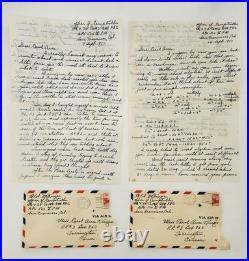1951 antique COL D KINZIE japan APO FEC korean war LETTER LOT map torrington ct