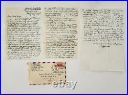 1951 antique COL D KINZIE japan APO FEC korean war LETTER LOT map torrington ct