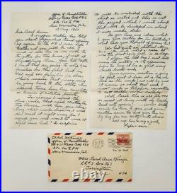 1951 antique COL D KINZIE japan APO FEC korean war LETTER LOT map torrington ct