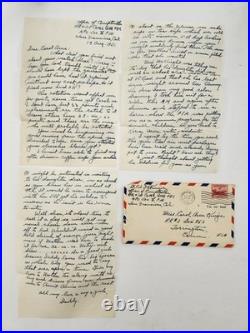 1951 antique COL D KINZIE japan APO FEC korean war LETTER LOT map torrington ct