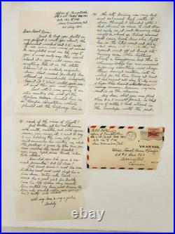 1951 antique COL D KINZIE japan APO FEC korean war LETTER LOT map torrington ct