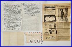 1951 antique COL D KINZIE japan APO FEC korean war LETTER LOT map torrington ct