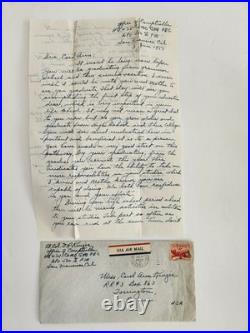 1951 antique COL D R KINZIE japan APO FEC korean war LETTERS torrington ct CAROL