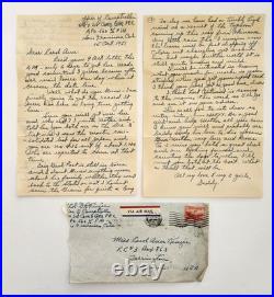 1951 antique COL D R KINZIE japan APO FEC korean war LETTERS torrington ct CAROL