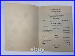 1952 Korean War Christmas Card Menu With Photo And Note From Colonel Army