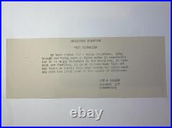 1952 Korean War Christmas Card Menu With Photo And Note From Colonel Army