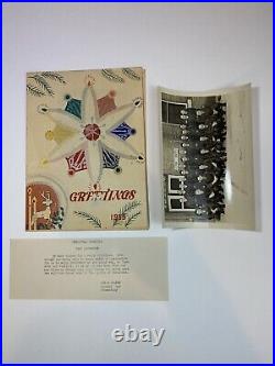 1952 Korean War Christmas Card Menu With Photo And Note From Colonel Army