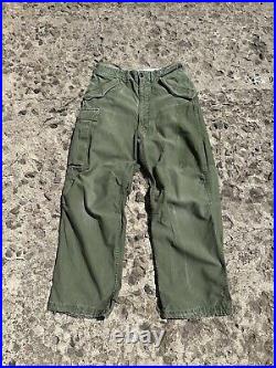 1952 Korean War Era US Army M51 Shell Field Trousers Khaki Cargo Pants