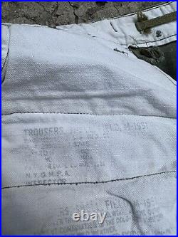 1952 Korean War Era US Army M51 Shell Field Trousers Khaki Cargo Pants