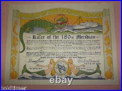1952 Korean War Navy Usns Marine Serpent Domain Golden Dragon Certificate