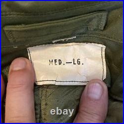 1952 Korean War OD-7 US Army Field Officers Combat Trench Coat WithLiner Med Large