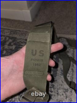 1952 Korean War Webgear Web Gear Belt US Army Rare Davis MFG Co USA Made
