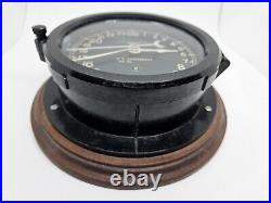 1953 CHELSEA U. S. Military Korean War Era Bakelite Nautical Porthole Ship Clock