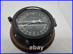 1953 CHELSEA U. S. Military Korean War Era Bakelite Nautical Porthole Ship Clock