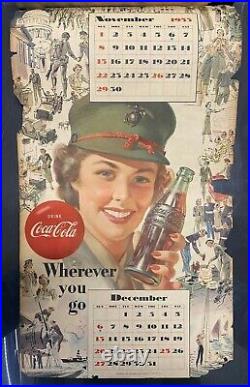 1953 Coca-Cola Calendar Military Army Navy Air Force Marine Nurses Korean War