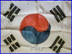 1953 Korea War Korean Silk Flag From American F-86 Sabre Pilot