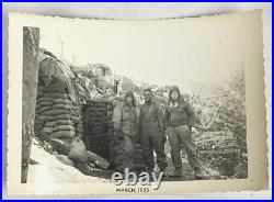 1953 Korean War Photo US & ROK Soldiers Dugout African American GI Snapshot