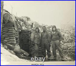 1953 Korean War Photo US & ROK Soldiers Dugout African American GI Snapshot