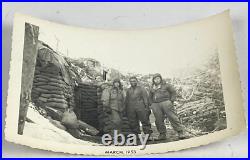 1953 Korean War Photo US & ROK Soldiers Dugout African American GI Snapshot