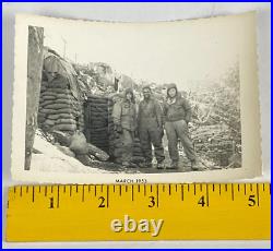 1953 Korean War Photo US & ROK Soldiers Dugout African American GI Snapshot