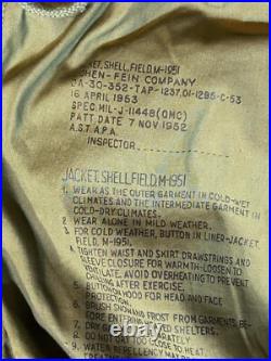 1953 Korean War US Army M-1951 Field Jacket OG-107 MEDIUM SHORT Far East Command