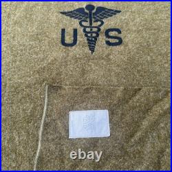 1953 US Army Medical Wool Blanket OD #36 Caduceus Stencil NOS Peerless UNISSUED