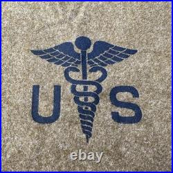 1953 US Army Medical Wool Blanket OD #36 Caduceus Stencil NOS Peerless UNISSUED