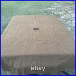 1953 US Army Medical Wool Blanket OD #36 Caduceus Stencil NOS Peerless UNISSUED