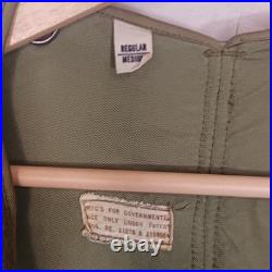 1953 US Army OG-107 Overcoat Korean War Original Wool Liner Medium