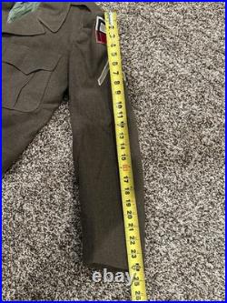 1955 US Army M-1950 Wool Service Jacket 38R Korean War Insignia